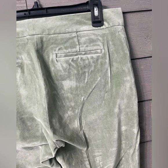 Gap Sage Green Velour Modern Fit Flare Pants Sz 8 Ankle - Picture 7 of 9